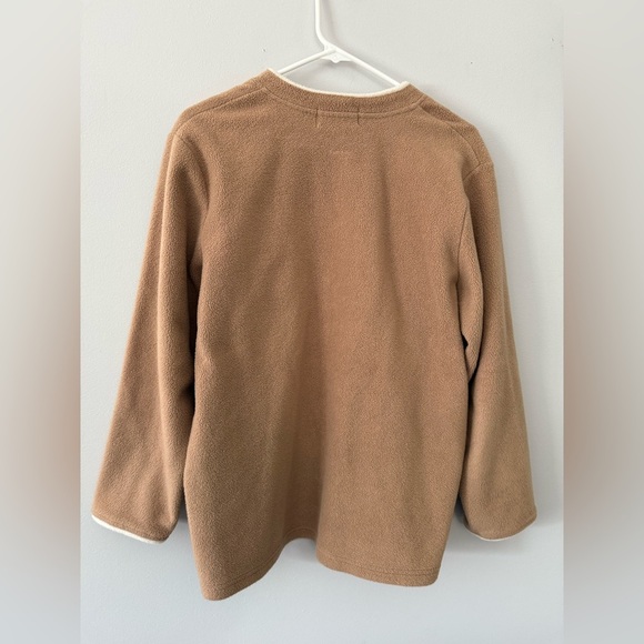 VTG Bonnie Evans Floral Embroidered Cardigan Sweater Button Down Tan Soft Size L - Picture 4 of 6